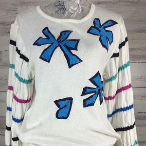 Vtg Cocoon Austria sz 38 M Sweater Bubble Sleeve